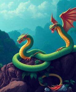 Cliff Serpents Paint Numbers