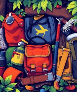 Realistic Jungle Expedition Gear Paint By Numbers
