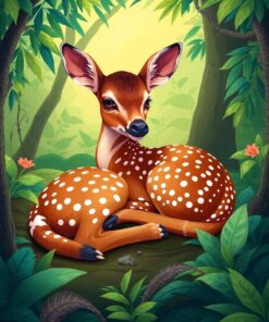 Fawn Resting Paint Numbers
