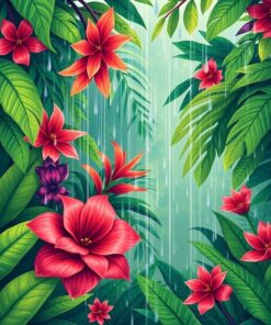 Flora Shower Paint Numbers