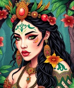 Jungle Goddess Paint Numbers