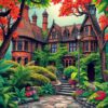 Realistic Jungle Gothic Estate Paint By Numbers
