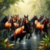 Realistic Jungle Herd Plunge Paint By Numbers
