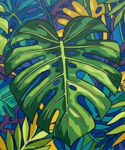 Realistic Jungle Leaf Specimen Paint By Numbers