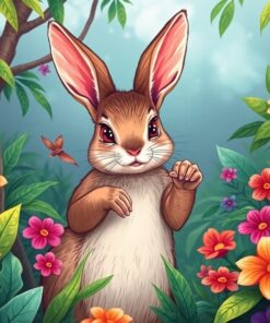 Rabbit Timepiece Paint Numbers