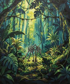 Realistic Jungle Shadowed Keys Paint By Numbers