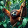 Realistic Jungle Sloth paint by numbers