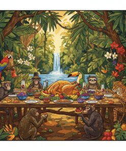 Realistic Jungle Thanksgiving Feast Paint By Numbers