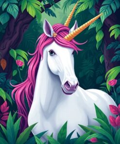 Jungle Unicorn Paint Numbers