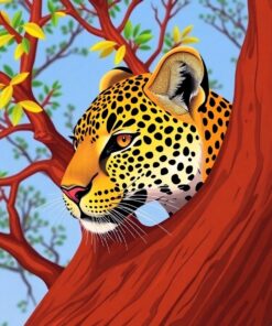 Tree Leopard Paint Numbers