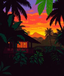 Silhouette Glow Paint Numbers