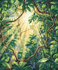 Realistic Light Through Vines Paint By Numbers