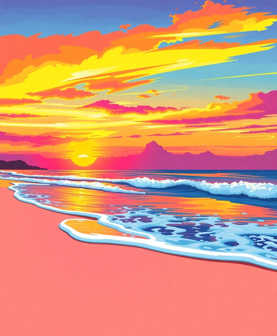 Beach Sunset Paint Numbers Beach Sunset Paint Numbers