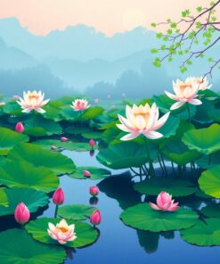 Pond Morning Paint Numbers