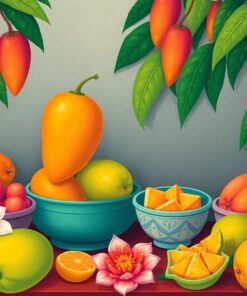Realistic Mango Altar Offerings Paint By Numbers
