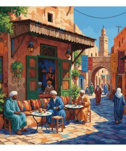 Realistic Medina Cafe Corner Paint By Numbers