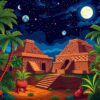 Realistic Mesoamerican Artifact Night Paint By Numbers
