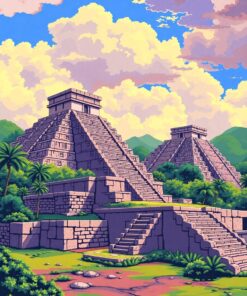Mesoamerican Ruins Paint Numbers