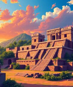 Realistic Mesoamerican Ruins Paint By Numbers