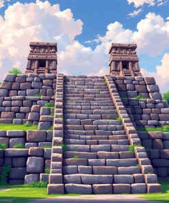 Temple Steps Paint Numbers