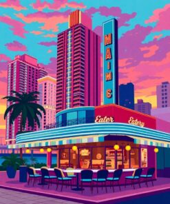 Sunset Eatery Paint Numbers