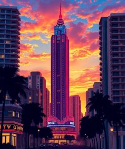 Tower Sunset Paint Numbers