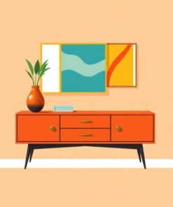 Papaya Credenza Paint Numbers