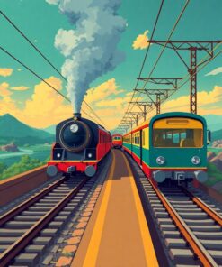 Railway Journey Paint Numbers