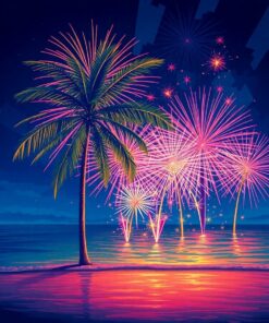 Palm Fireworks Paint Numbers