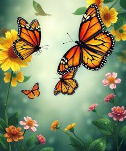 Mist Monarchs Paint Numbers