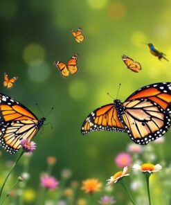 Realistic Mist And Monarchs Paint By Numbers