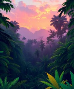 Jungle Dusk Paint Numbers