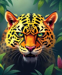 Realistic Misty Jungle Prowler Paint By Numbers