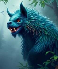 Realistic Misty Rainforest Beast Paint By Numbers