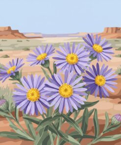 Realistic Mojave Aster Bloom Paint By Numbers