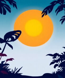 Realistic Monstera Arch Silhouette Paint By Numbers