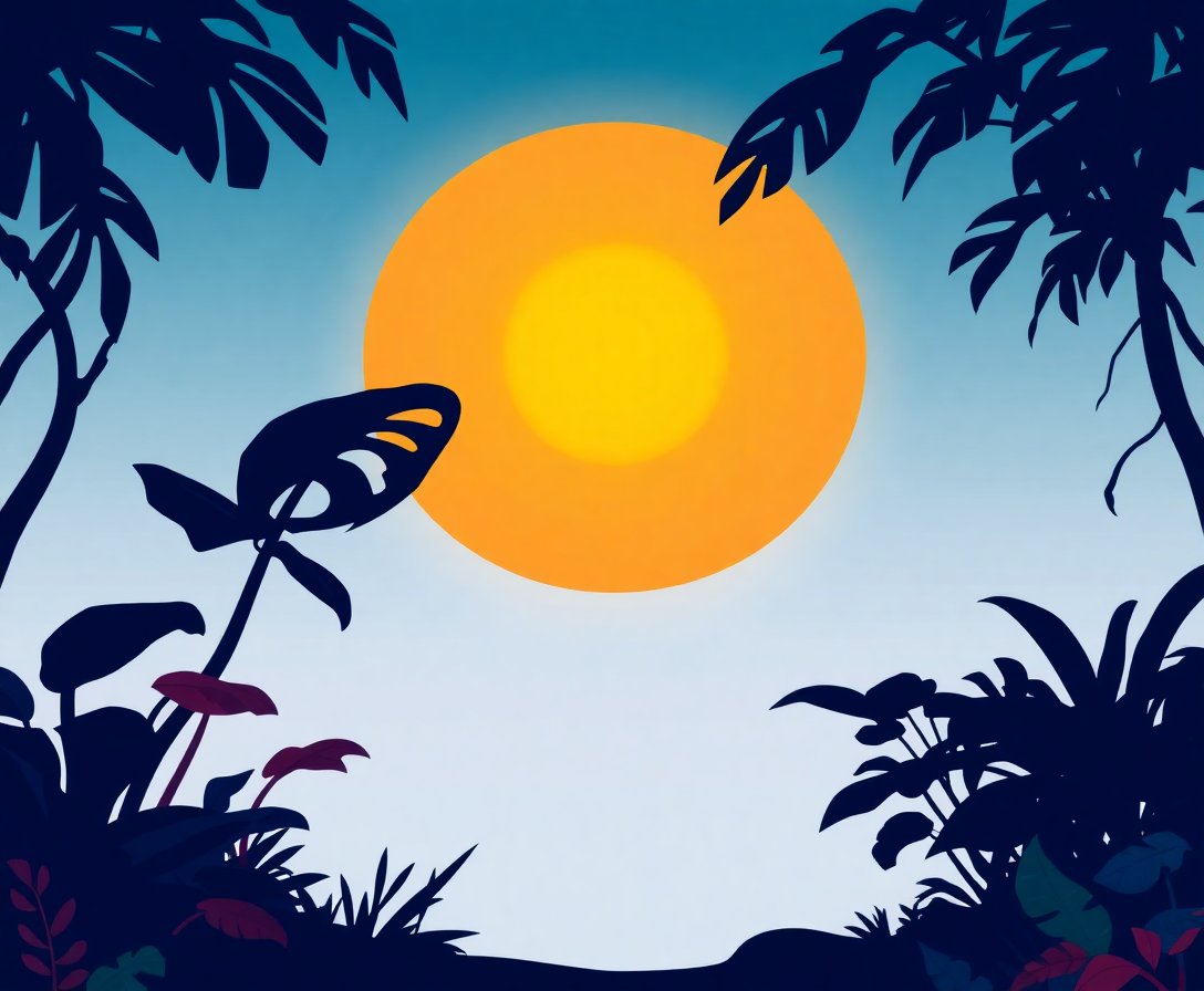 Realistic Monstera Arch Silhouette Paint By Numbers Kit completed