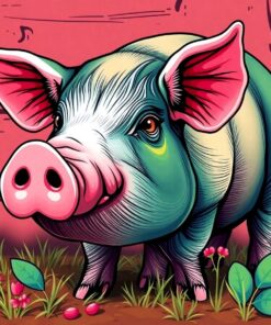 Farm Pig Paint Numbers