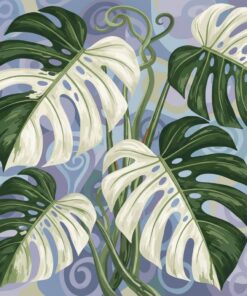 Realistic Monstera Pearl Maiden Paint By Numbers