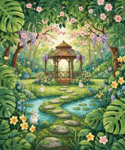 Realistic Monstera Spring Hideaway Paint By Numbers