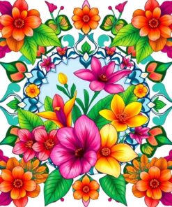 Flora Mandala Paint Numbers