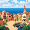 Realistic Moroccan Coastal Mystery Paint By Numbers