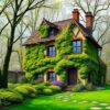 Realistic Mossy Estate Spring Paint By Numbers