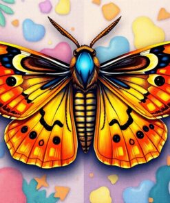 Realistic Moth Field Notes Paint By Numbers