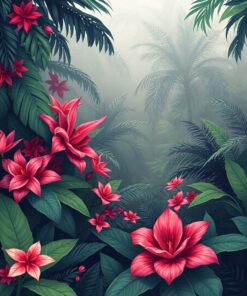 Tropical Flora Paint Numbers