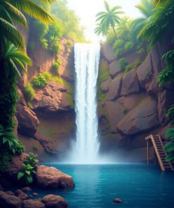 Muted Waterfall Paint Numbers