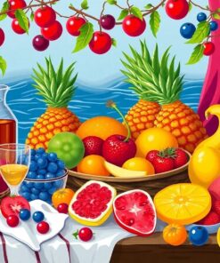 Realistic Nautical Fruit Feast Paint By Numbers