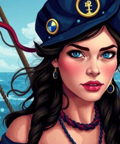 Realistic Nautical Siren Gaze Paint By Numbers