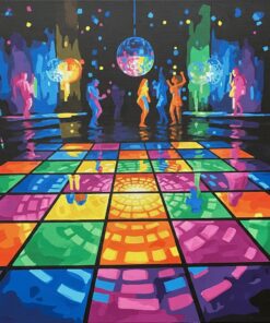 Realistic Neon Disco Floor Paint By Numbers