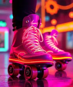 Realistic Neon Roller Laces Paint By Numbers